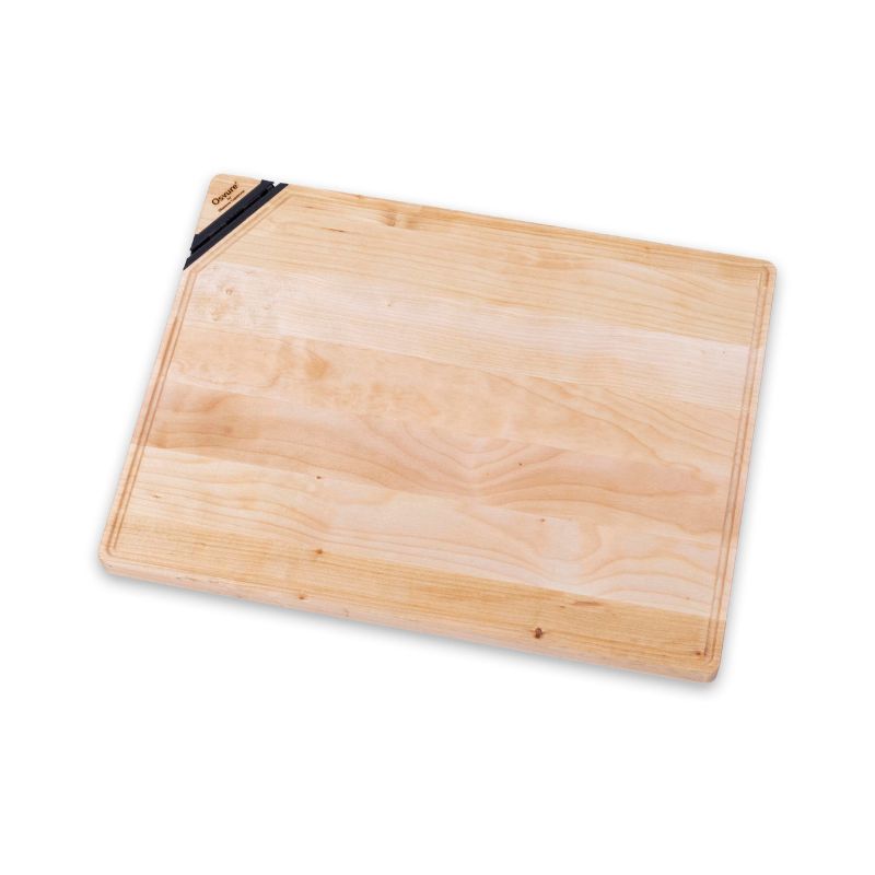 skärbräda i trä med inbyggd knivslip