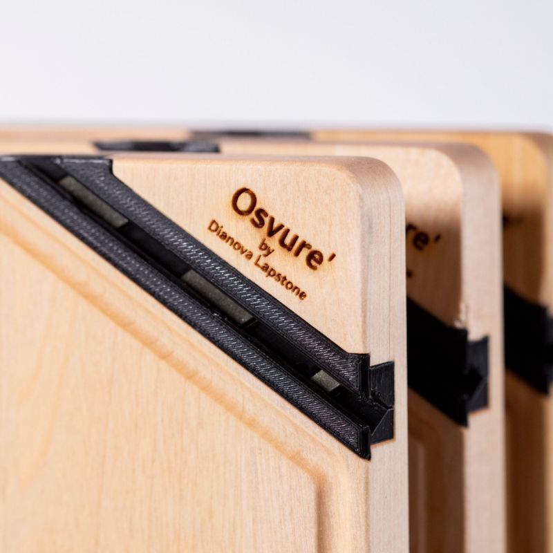 inbyggd knivslip i skärbräda