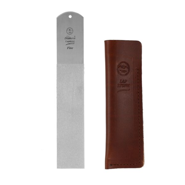 Professional - a large diamond knife sharpener with beautiful leather sheath