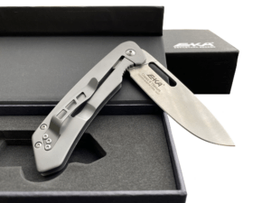 Eka Titanium 8, pocket knife in packaging